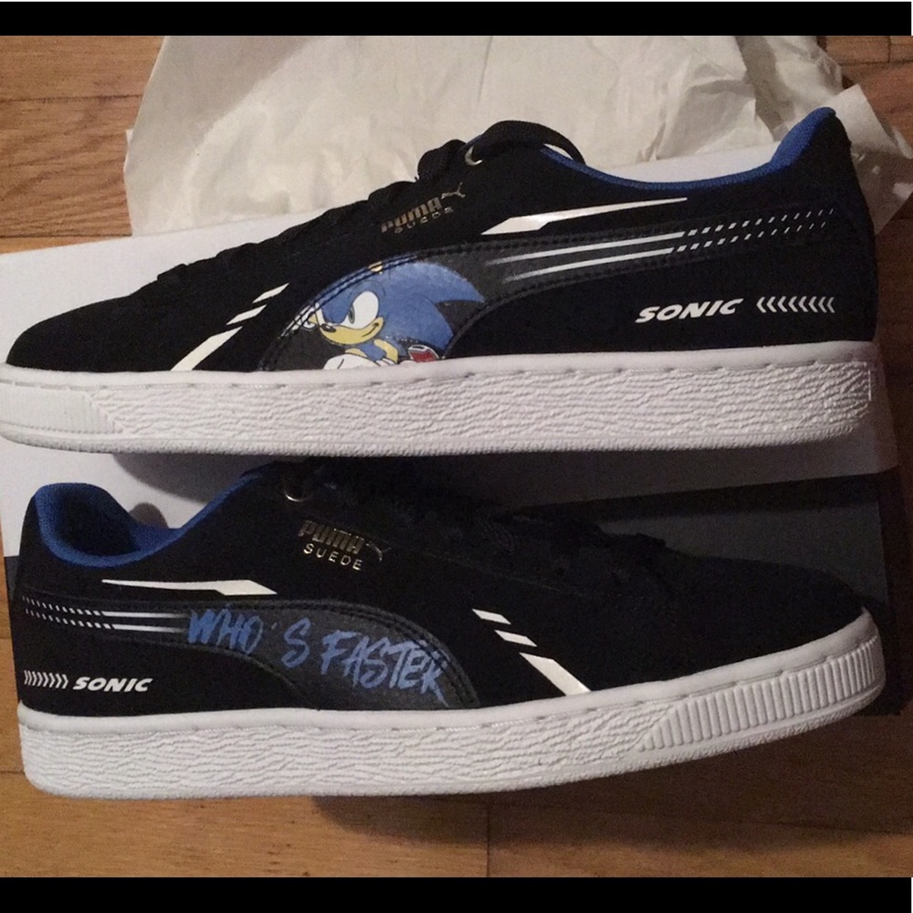 NIB PUMA SEGA Suede SONIC Jr Size 6.5
